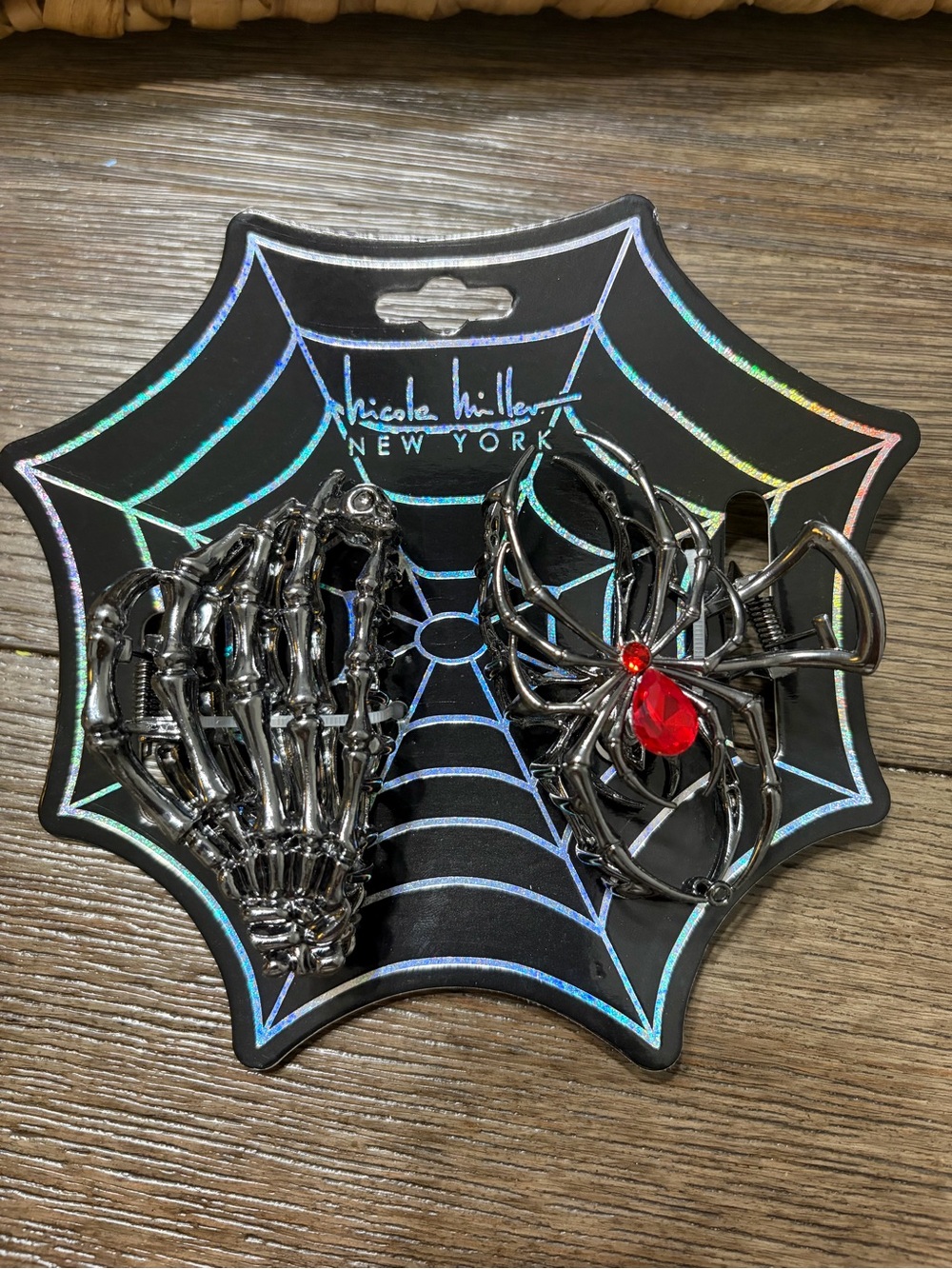 Halloween Spider and Skeleton Hand Hair Clips